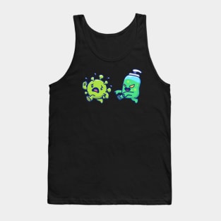 Cute hand sanitizer catch virus cartoon Tank Top